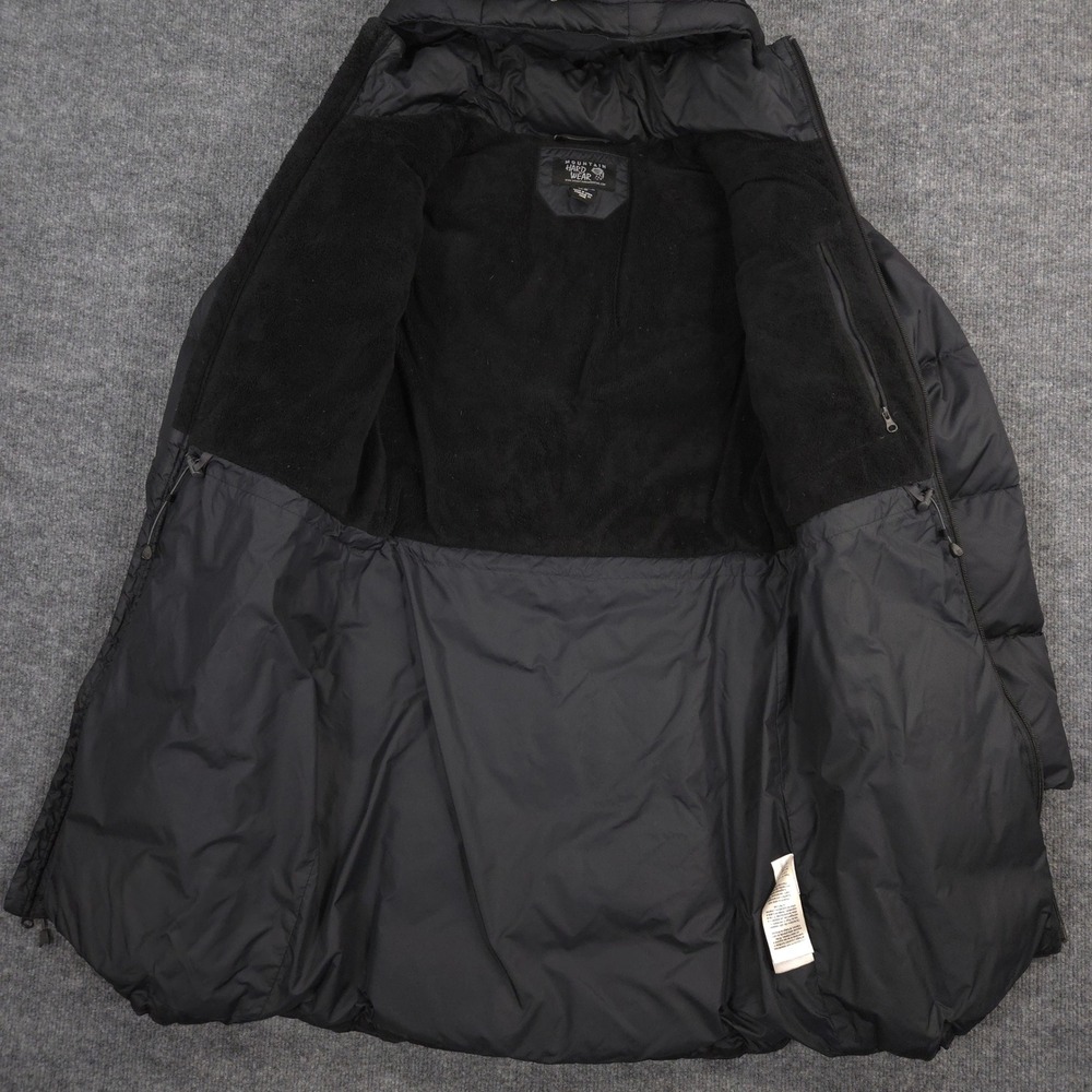 Mountain Hardwear Jacket Womens XS Black Down Puffer Removable Hood Full Zip - Picture 5 of 12